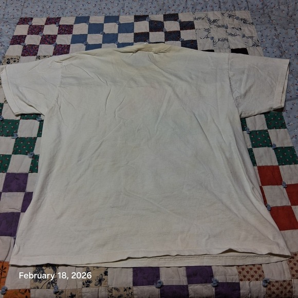 * Vintage Potted Flowers Graphic T Shirt Size XL White 90s - Picture 9 of 10
